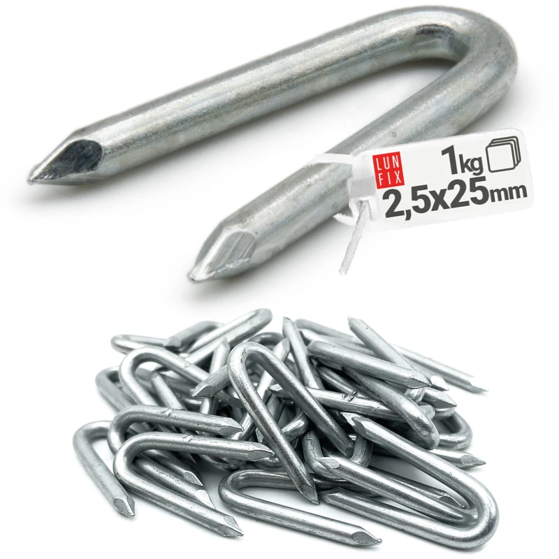Svorky telegrafické 2,5x25mm 1kg