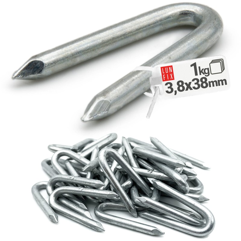 Skoble gwoździe 3,8x38 mm ocynkowane 1kg