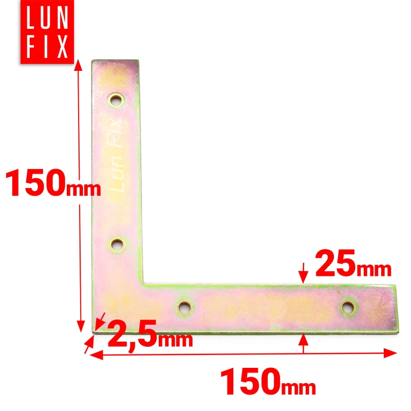 Montážní úhelník 150x150x25x2,5 NA1 1 ks.