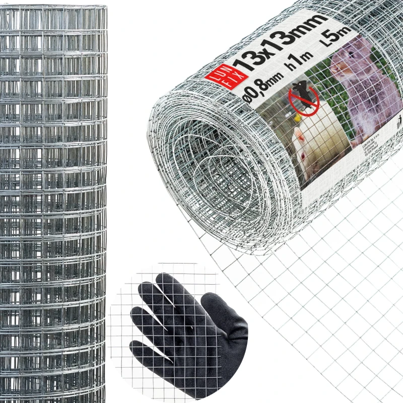 Svařované pletivo proti hlodavcům 100cm 13x13 fi 0,8mm pozinkované 5 m
