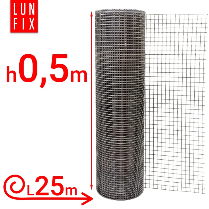 Svařované pletivo proti hlodavcům 50cm 13x13 fi 1,4mm pozinkované 25m