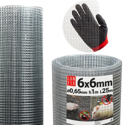 Svařované pletivo proti hlodavcům 100cm 6x6 fi 0,65mm pozinkované 25m