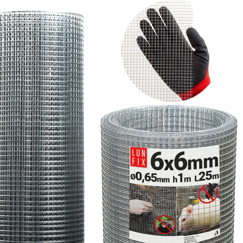 Svařované pletivo proti hlodavcům 100cm 6x6 fi 0,65mm pozinkované 25m