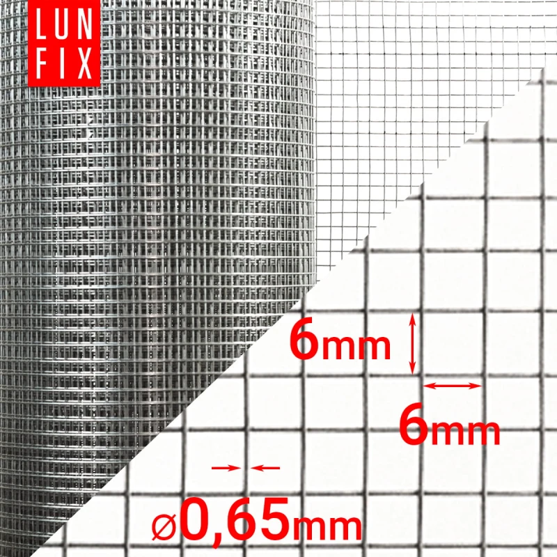 Svařované pletivo proti hlodavcům 100cm 6x6 fi 0,65mm pozinkované 25m