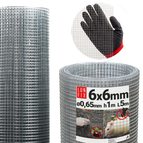Svařované pletivo proti hlodavcům 100cm 6x6 fi 0,65mm pozinkované 5m