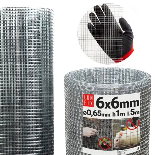 Svařované pletivo proti hlodavcům 100cm 6x6 fi 0,65mm pozinkované 5m