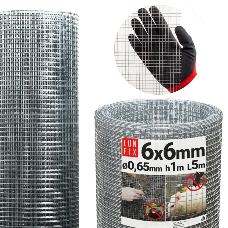Svařované pletivo proti hlodavcům 100cm 6x6 fi 0,65mm pozinkované 5m