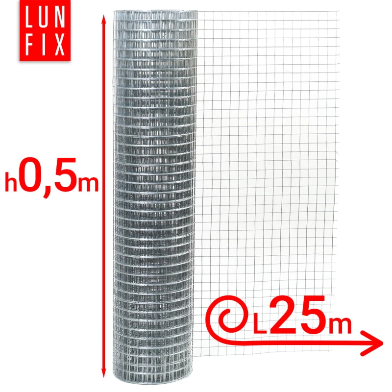 Svařované pletivo proti hlodavcům 50cm 13x13 fi 0,8mm pozinkované 25m