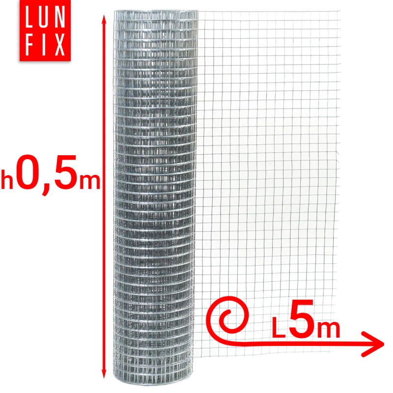 Svařované pletivo proti hlodavcům 50cm 13x13 fi 0,8mm pozinkované 5m