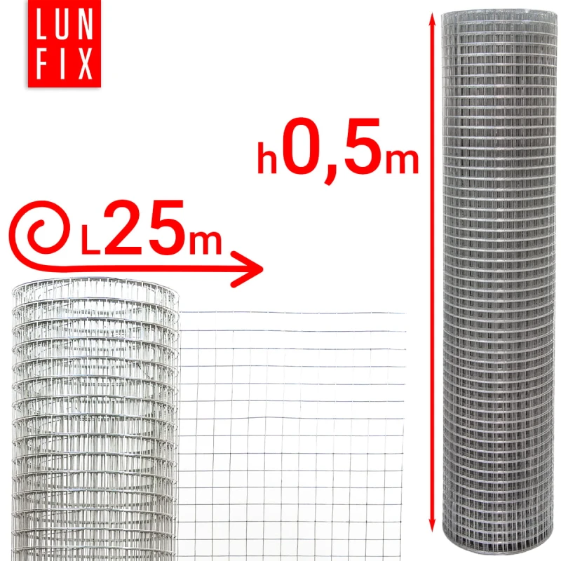Svařované chovatelské pletivo oko 19x19 drát 1,4mm pozinkované h0,5m role 25m