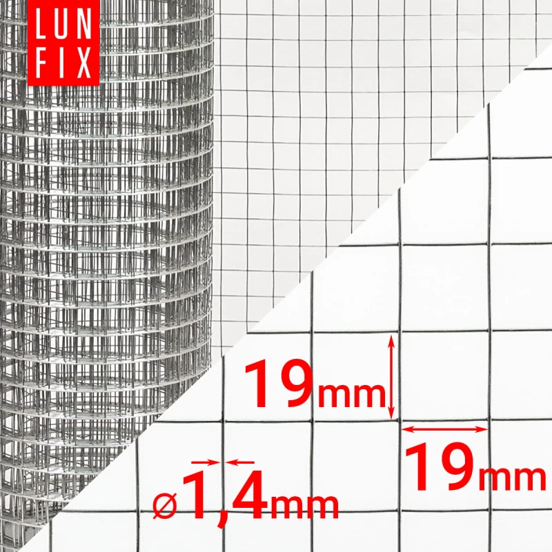 Svařované chovatelské pletivo oko 19x19 drát 1,4mm pozinkované h0,5m role 5m