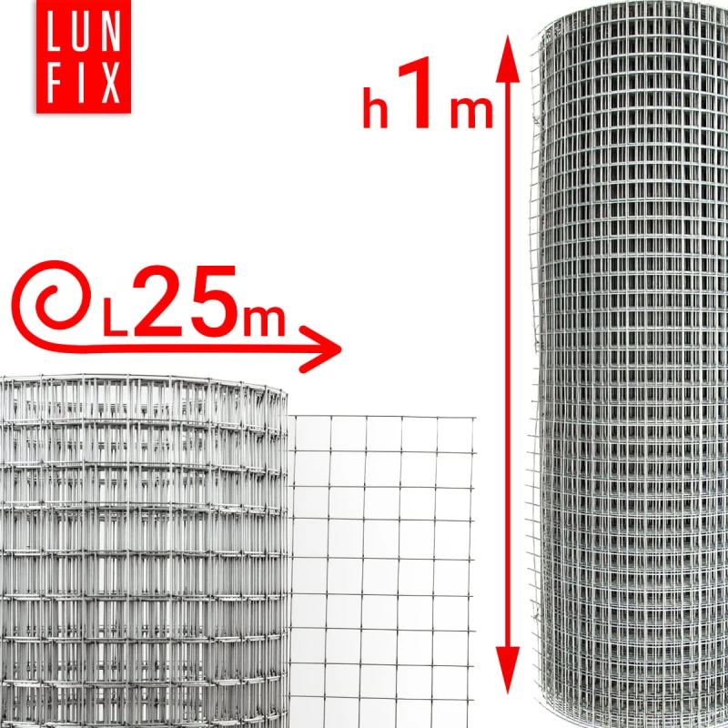Svařované chovatelské pletivo oko 25x25 drát 2mm pozinkované h1m role 25m