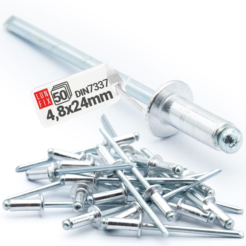 Nity zrywalne 4,8x24mm aluminiowo-stalowe 50szt.