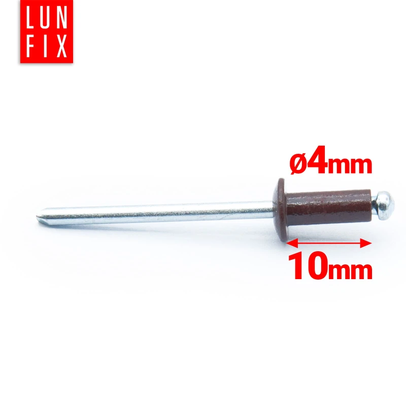 Nýt trhací 4x10mm hnědý RAL8017 100ks