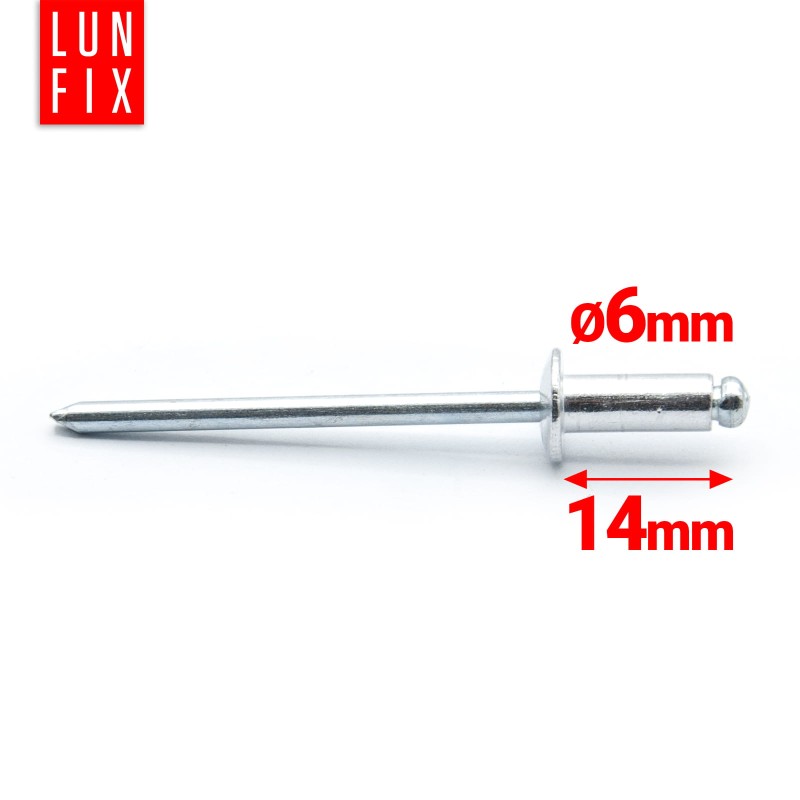 Nity zrywalne 6x14mm aluminiowo-stalowe 50szt.