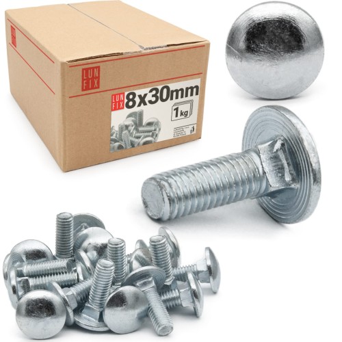Vrátový šroub M8x30mm pozinkovaný