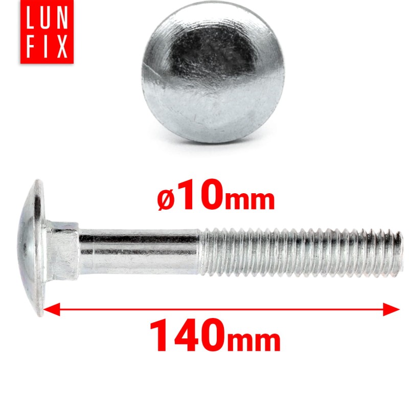 Śruby zamkowe M10x140mm ocynkowane łeb grzybkowy 1kg