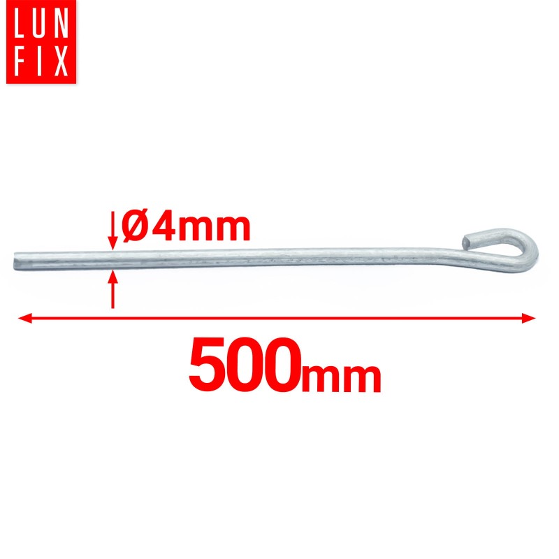 Pręt drut mocujący z oczkiem L 50 cm płyta GK 50szt.