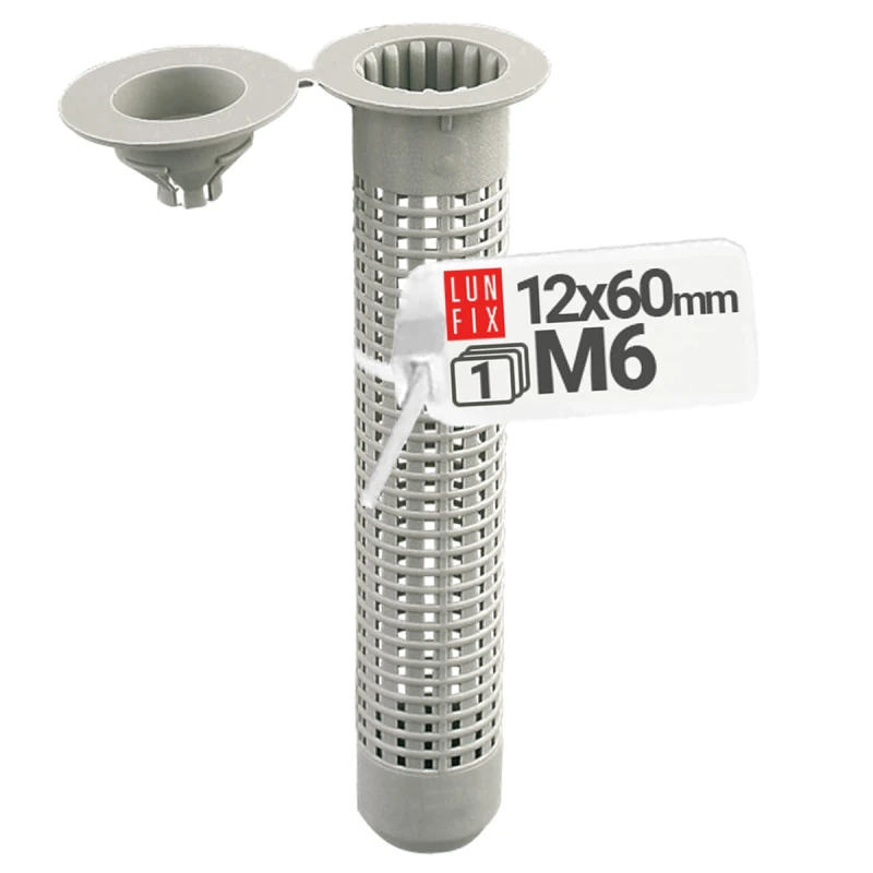 Sítko plastové pro ukotvení v dutinách 12x60mm M6