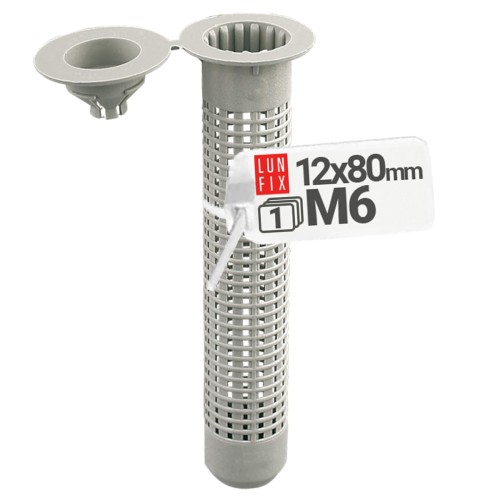 Sítko plastové pro ukotvení v dutinách 12x80mm M6