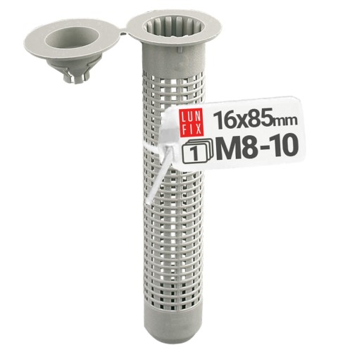 Sítko plastové pro ukotvení v dutinách 16x85mm M8-10