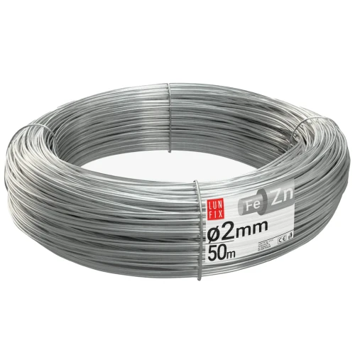 Napínací drát na pletivo pozinkovaný 2mm 50 m