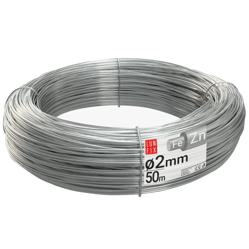 Napínací drát na pletivo pozinkovaný 2mm 50 m