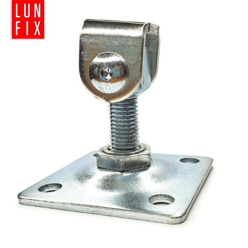 Zawias regulowany do bramy furtki M16 z płytą  80x80x3,0 mm