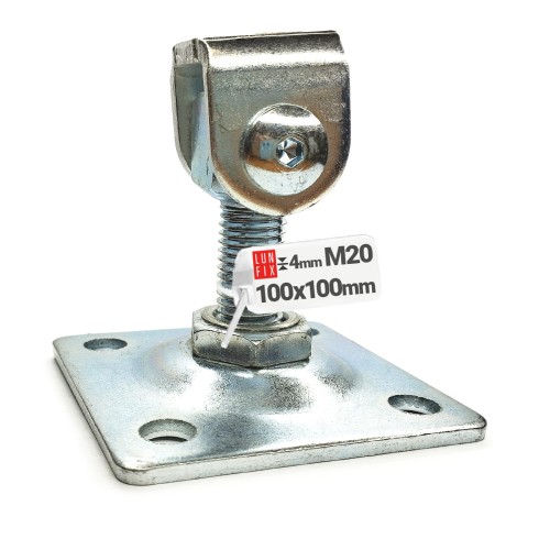 Nastavitelný závěs M20 100x100x4mm s deskou pro brany, branka a dveře