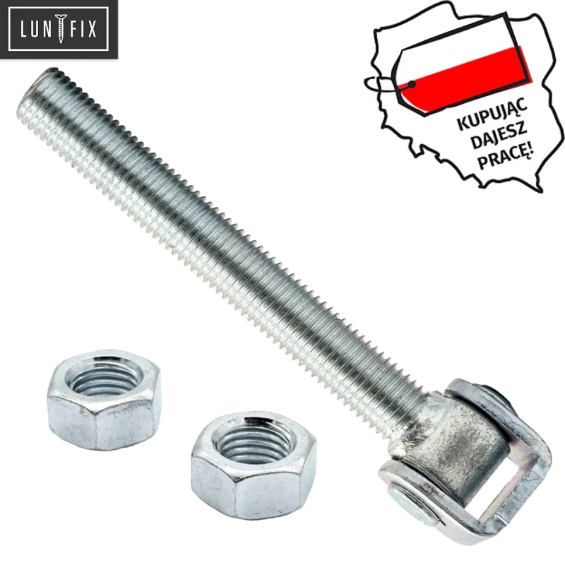 Nastavitelný závěs M20x180 mm dlouhý pro brany, branka a dveře