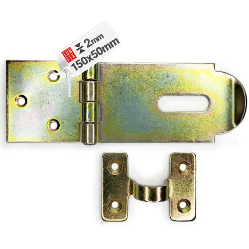 Kloubová petlice 150x50x2 mm žlutě pozinkovaná 1ks.