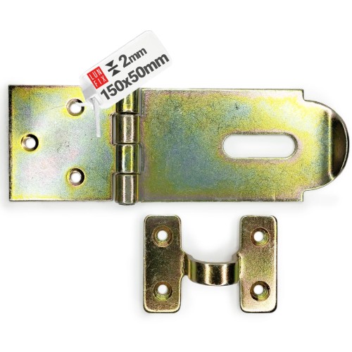 Kloubová petlice 150x50x2 mm žlutě pozinkovaná 1ks.