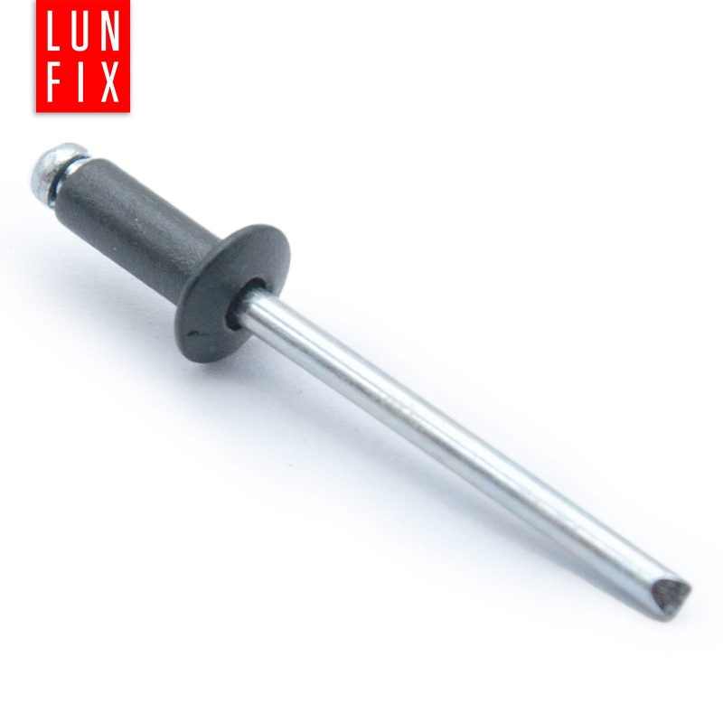 Nity zrywalne 4x8mm aluminiowo-stalowe ANTRACYT RAL7016 100szt.