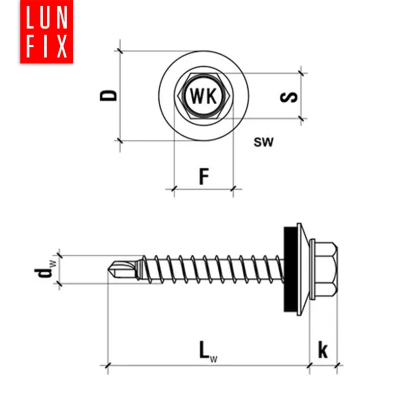 Wkręty farmerskie 4,8x25 samowiercące farmery ocynkowane WFD 250szt.