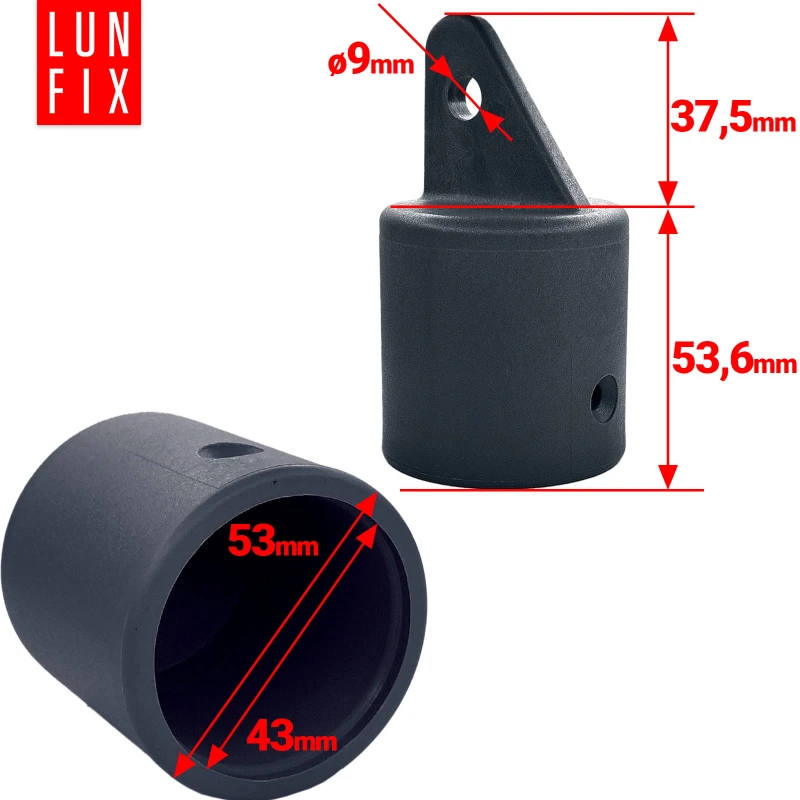 Koncovka na rozpěru  fi42mm šedá