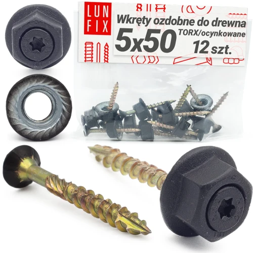 Vruty 5x50 pro instalaci dekorativních systémů T25 12ks.