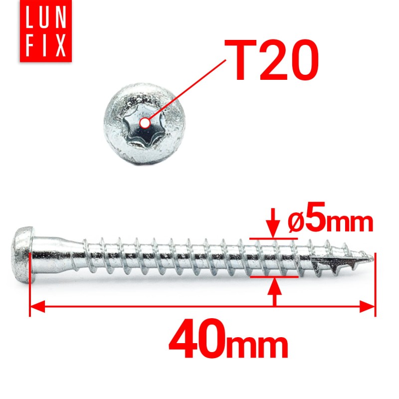 Wkręty ciesielskie Anchor 5x40 do kątowników 250szt.