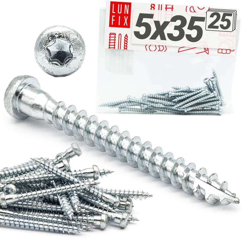 Wkręty ciesielskie Anchor 5x35 do kątowników 25szt.