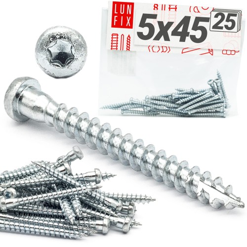 Tesařské vruty ANCHOR pro tesařské spoje 5x45 25ks.