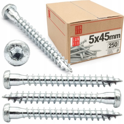 Tesařské vruty ANCHOR pro tesařské spoje 5x45 250ks.