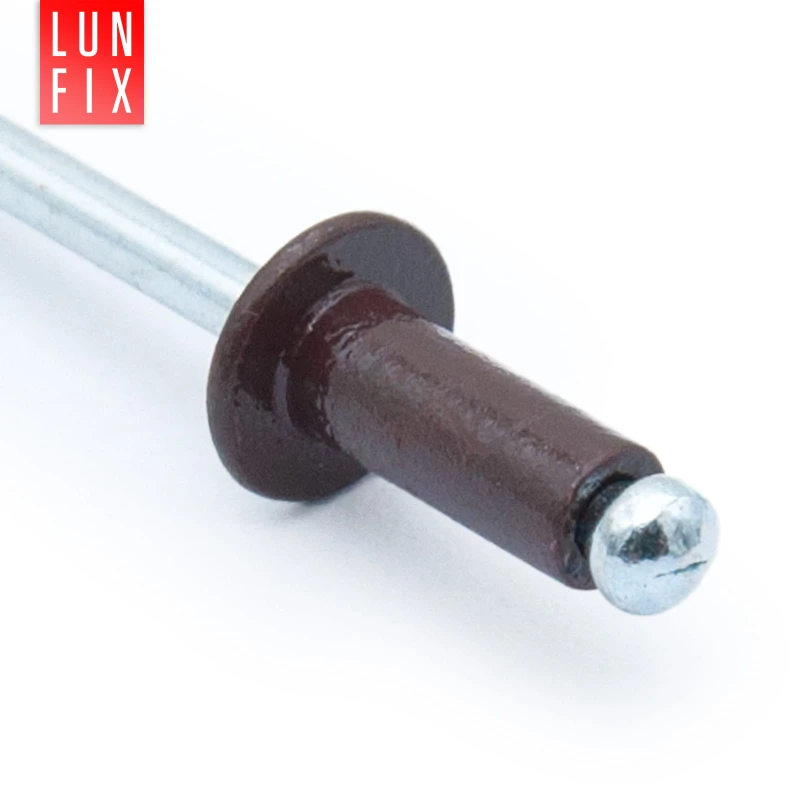 Nýt trhací 4x12mm hliník/ocel se zapuštěnou hlavou 100ks hnědý RAL8017