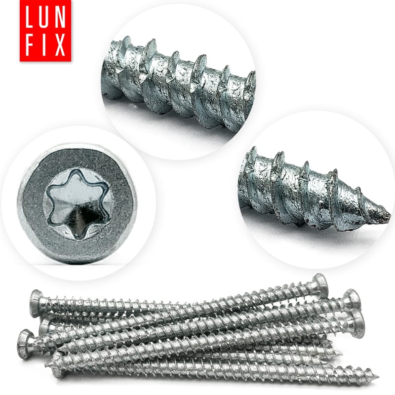 Wkręty do ościeżnic drzwi i okien 7,5x92mm ocynkowane 100szt.