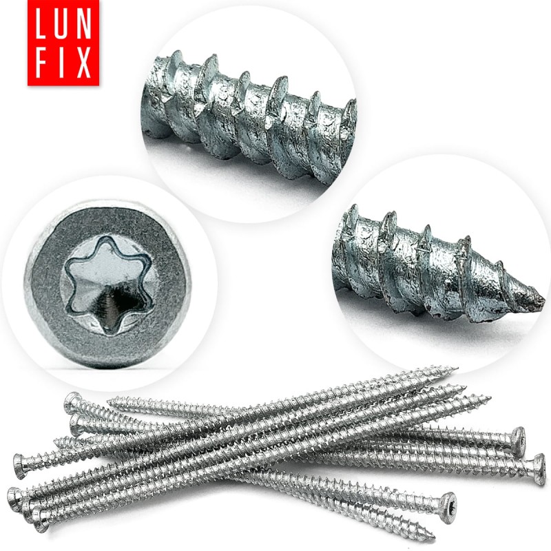 Wkręty do ościeżnic drzwi i okien 7,5x182mm ocynkowane 100szt.