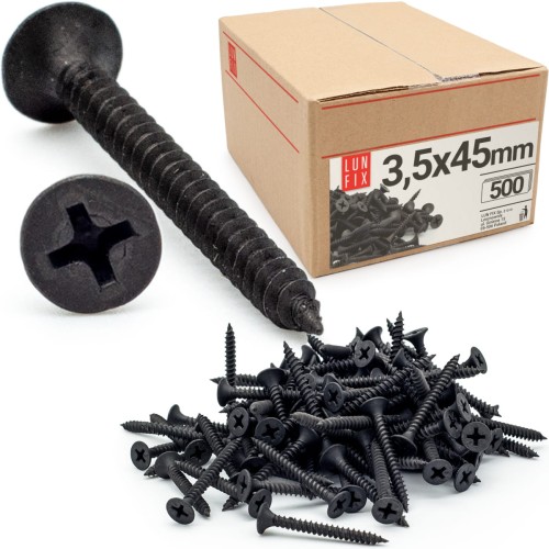 Vrut do sádrokartonu 3,5x45 na kov a CD profily 500ks.
