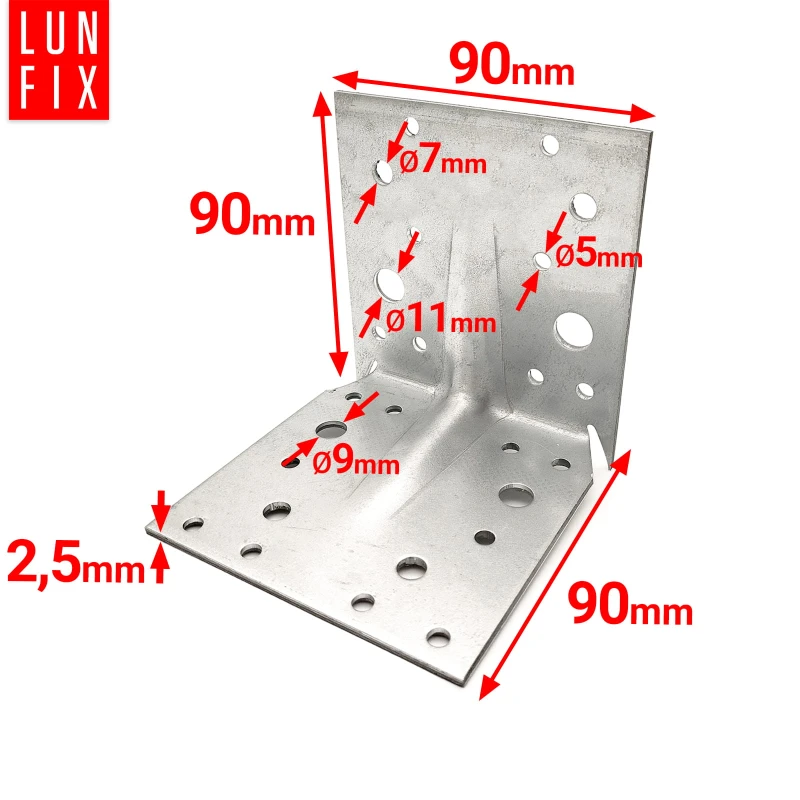 Úhelník s hrotem 90x90x90x2,5 tesařský 1 ks