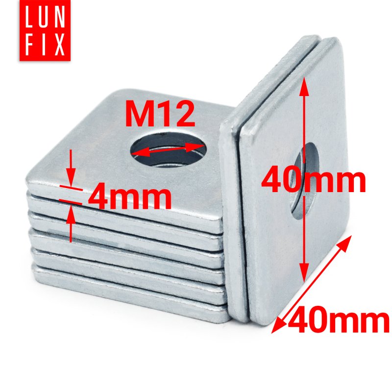 Podkładka kwadratowa M12 ocynkowana 40x40x3,5mm 2szt.