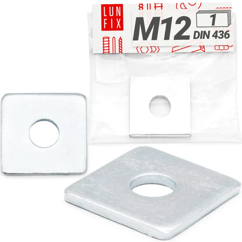Čtyřhranná podložka M12 40x40x3,5mm