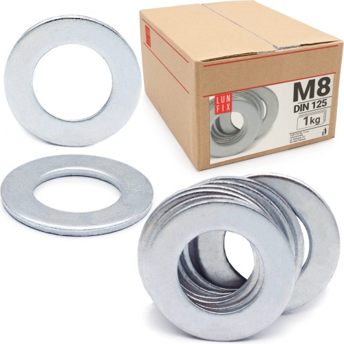 Plochá podložka M8 pozinkovaná DIN 125 1kg