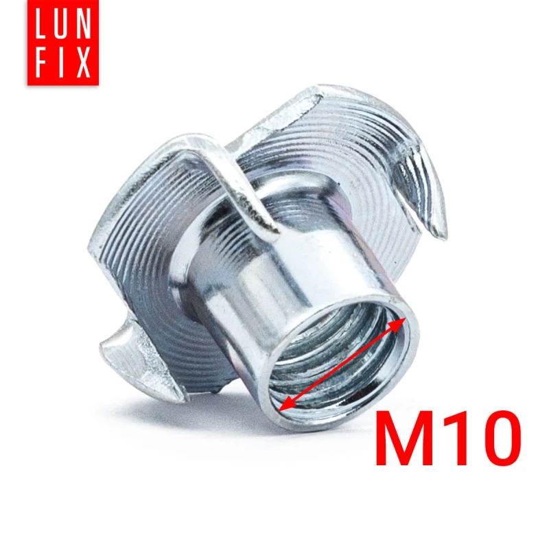 Naražecí matice M10 (10x13mm) šestihranná pozinkovaná 50ks.