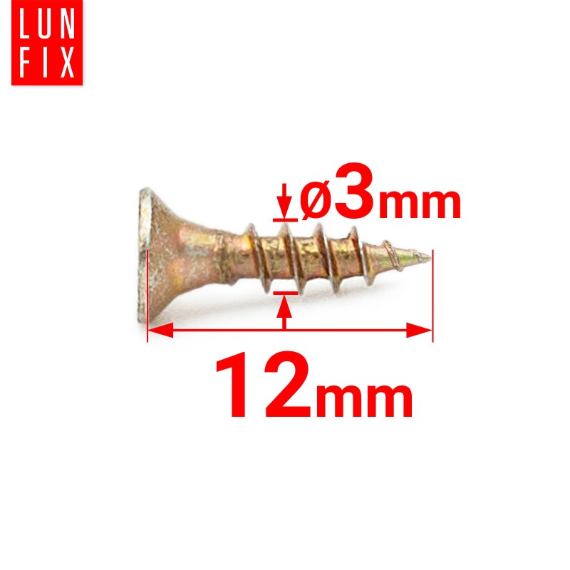 Wkręty uniwersalne 3x12 hartowane ocynkowane KDH 2000szt.